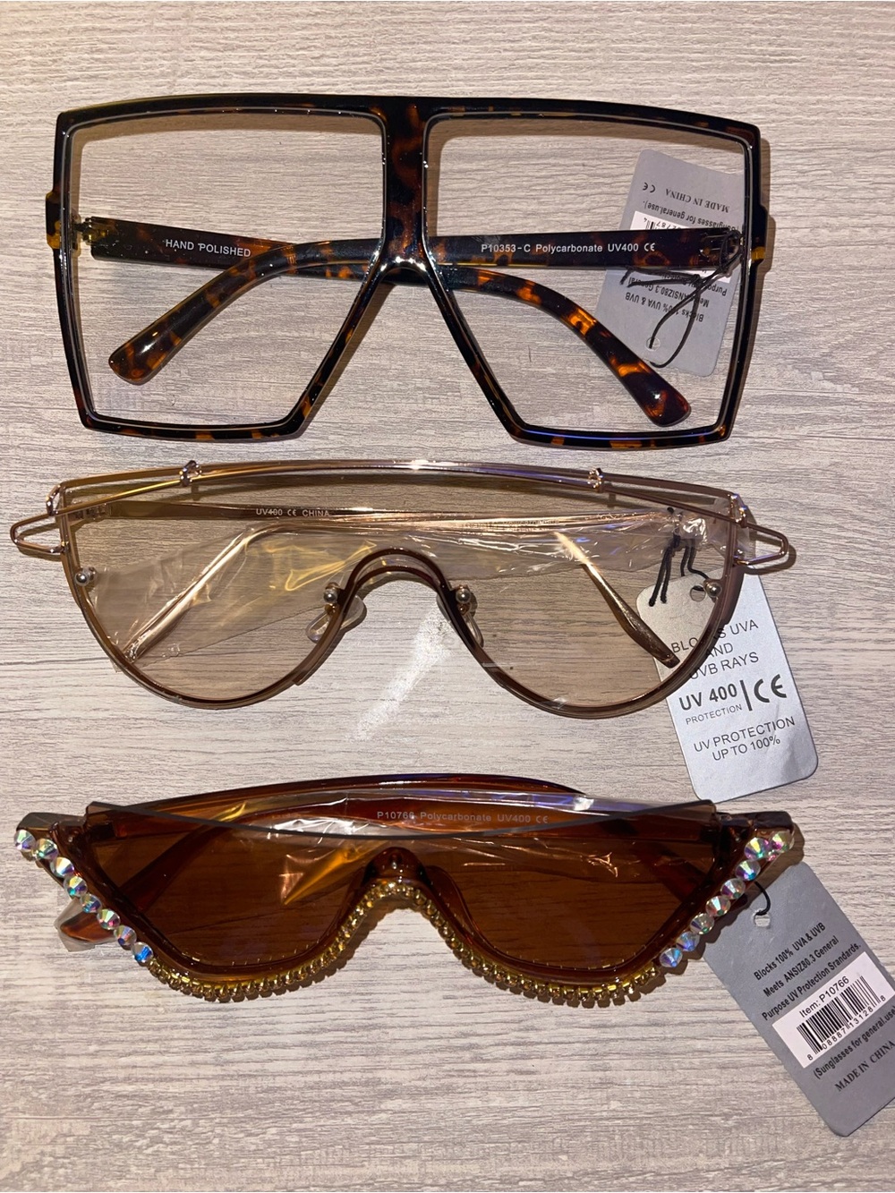 Tortoiseshell, Gold and Brown Women’s Fashion Sunglasses Set